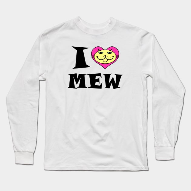 I HEART Cat - SUNNY YELLOW KITTY Long Sleeve T-Shirt by RawSunArt